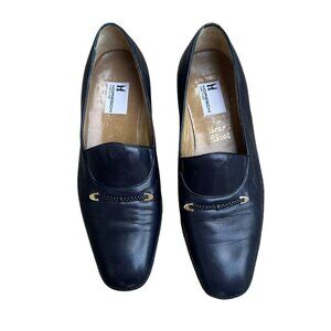 Moreschi Vintage Navy Blue Leather Men's Italian Dress Shoes Size 8.5